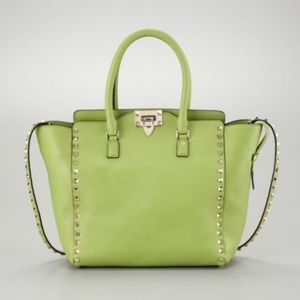 authentic Valentino rockstud green pistachio spring summer color tote handbag